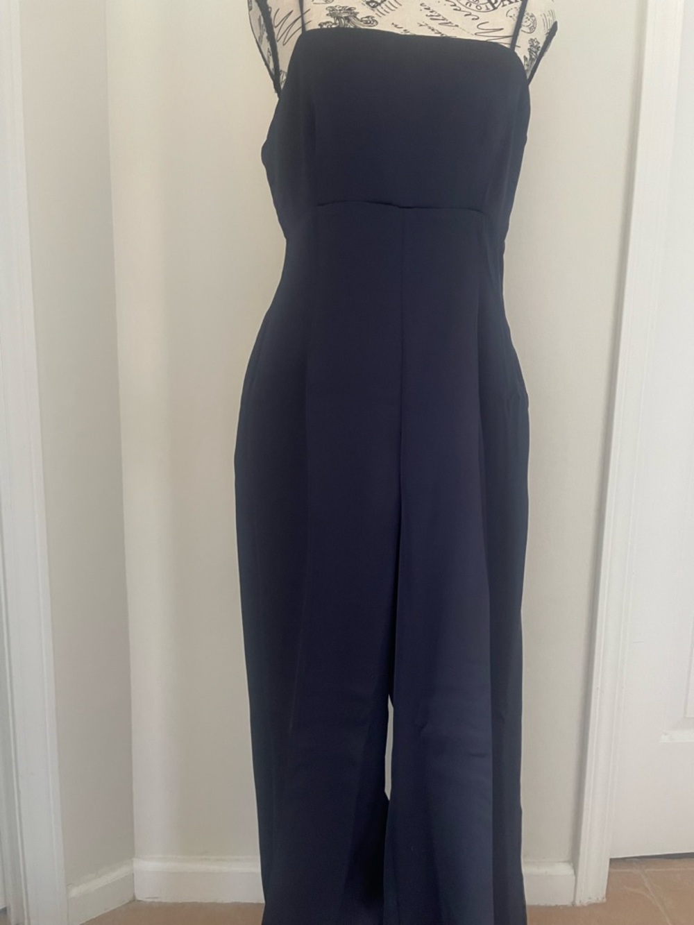 Chic Navy Strapless Jumpsuit
